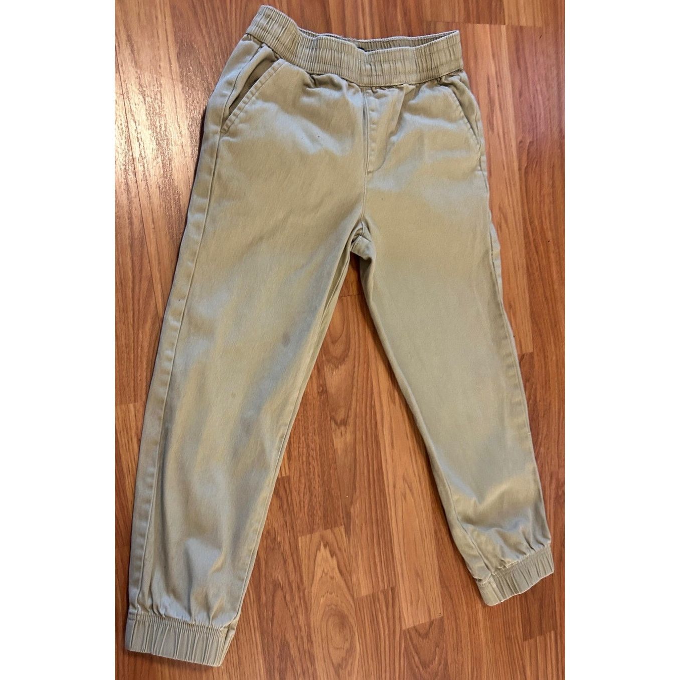 Chaps Chaps Boys Size Small Khaki Pants with Elastic Waist Size 22" - 2 Thumbnail