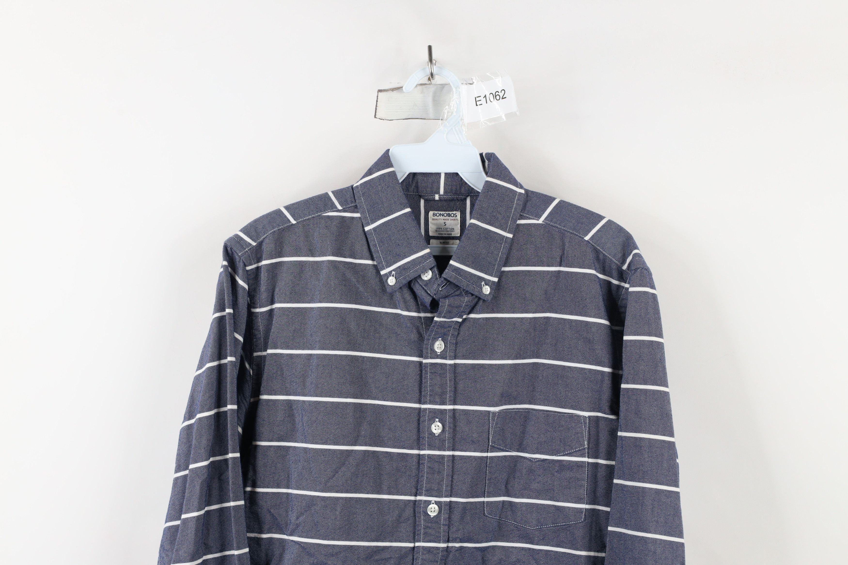 Bonobos × Vintage Bonobos Fit Striped Washed Oxford Collared Button Down Shirt Size US S / EU 44-46 / 1 - 2 Thumbnail
