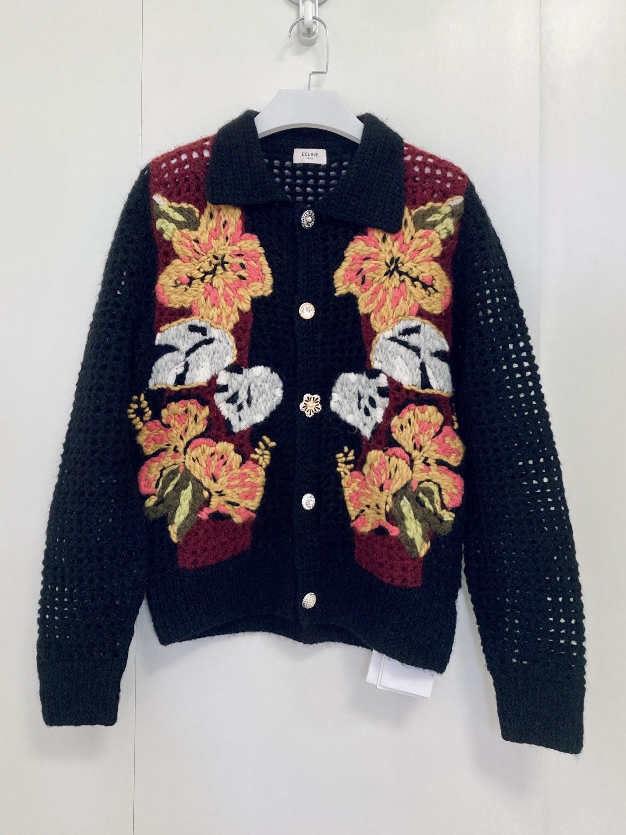 Celine CELINE BY HEDI SLIMANE 23SS CARDIGAN IN FLOWER CROCHET Size US S / EU 44-46 / 1 - 1 Thumbnail