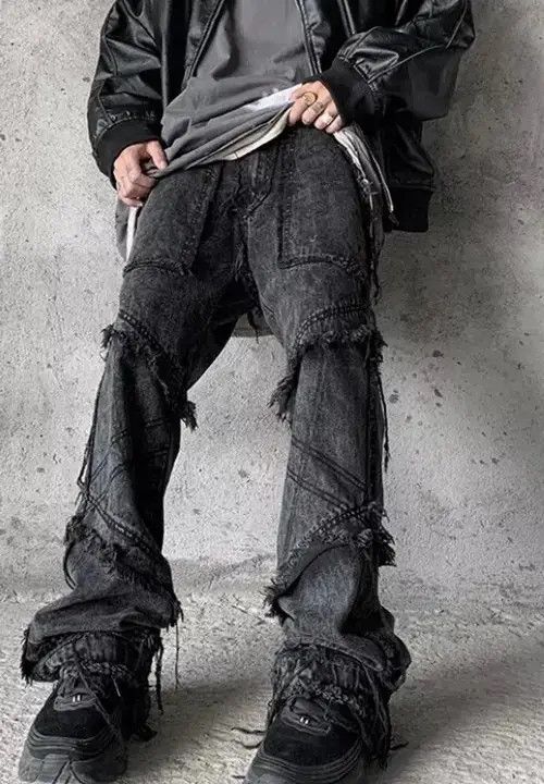 Japanese Brand × Jean Punk denim jeans streetwear Size US 32 / EU 48 - 2 Thumbnail