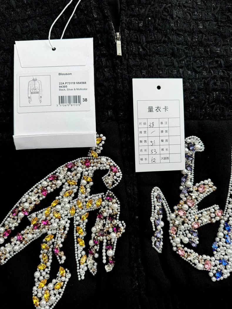 Chanel Chanel 22A high-end handicraft workshop black stud bead emb Size XS / US 0-2 / IT 36-38 - 7 Thumbnail