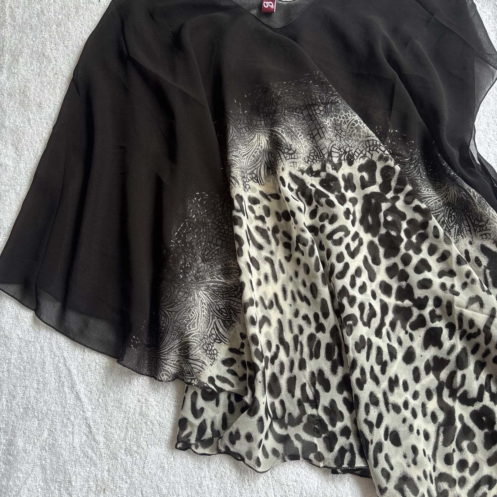 Other vintage mesh asymmetrical cheetah print blouse Size ONE SIZE - 1 Thumbnail