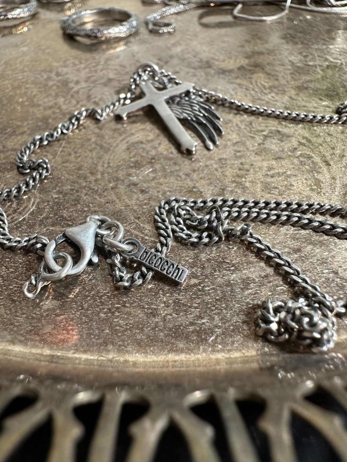 Emanuele Bicocchi Cross and Wing Necklace Size ONE SIZE - 5 Thumbnail