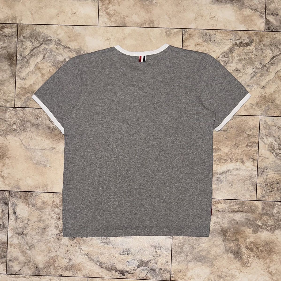 Thom Browne Thom Browne Contrast Trim Ringer Short Sleeve T-Shirt Gray 1 Size US S / EU 44-46 / 1 - 2 Thumbnail