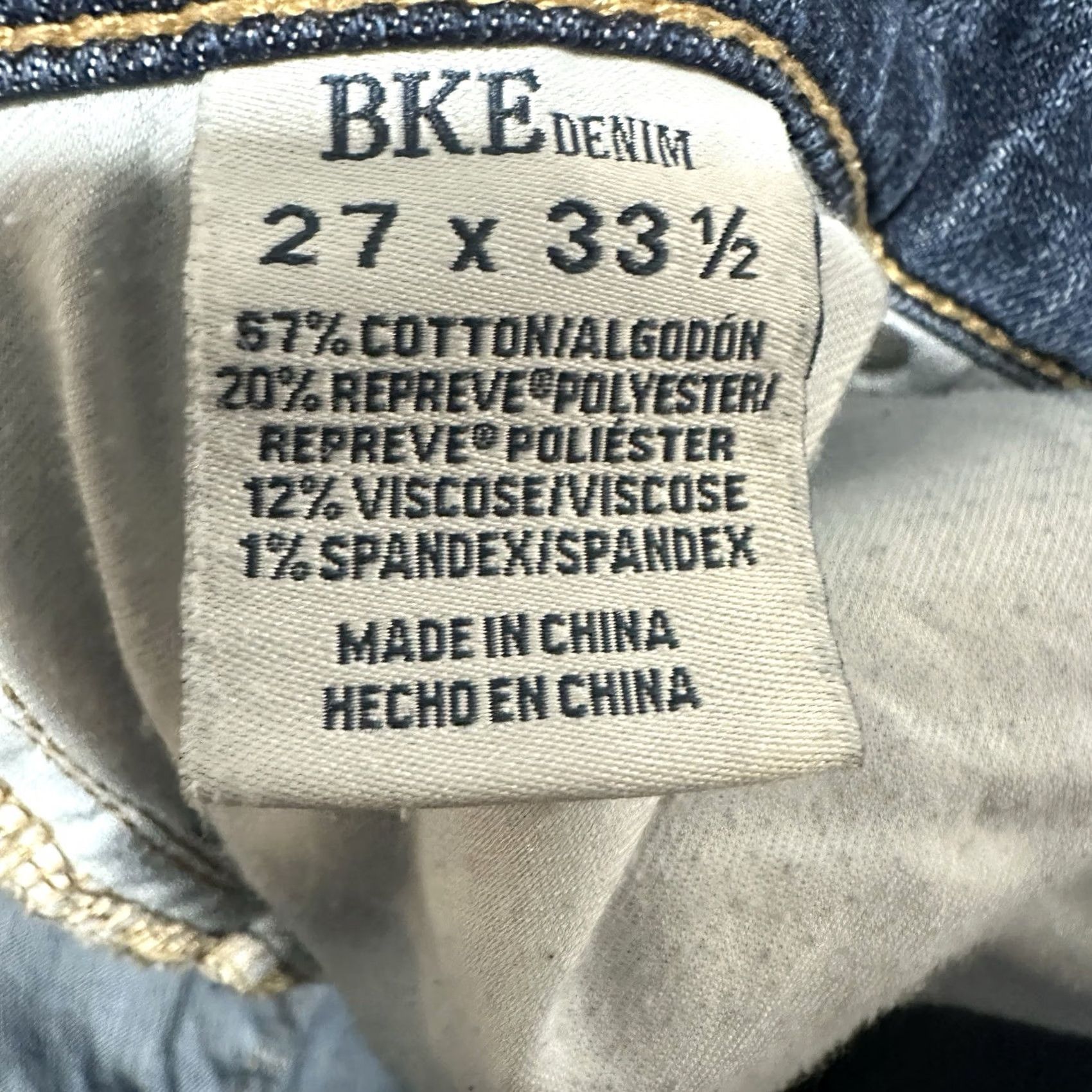 BKE BKE Payton Universal Fit Mid Rise Tailor Bootcut Jeans Men 27 Blue Regular Cotton Denim 5-Pocket Machine Washable Vintage: No Size US 27 - 4 Thumbnail