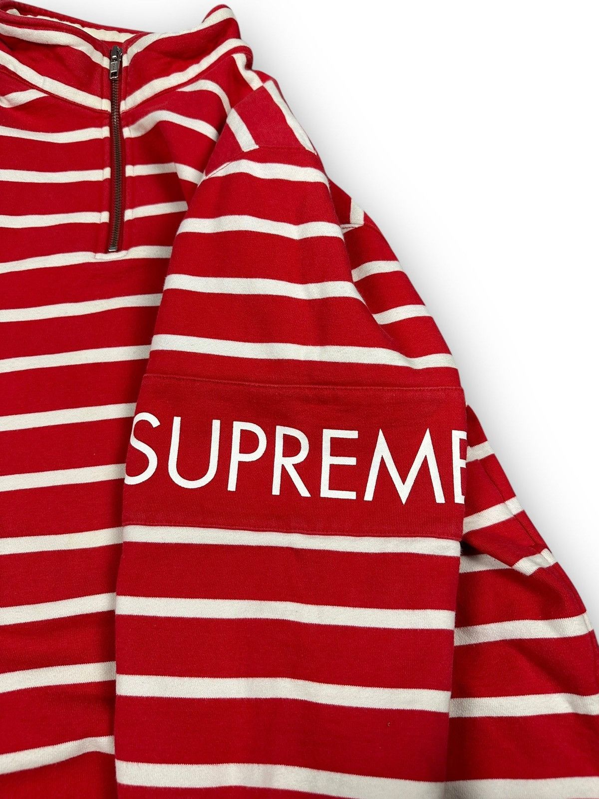 Supreme Supreme Stripped Half Zip F/W 16 Sweater Size US L / EU 52-54 / 3 - 3 Thumbnail