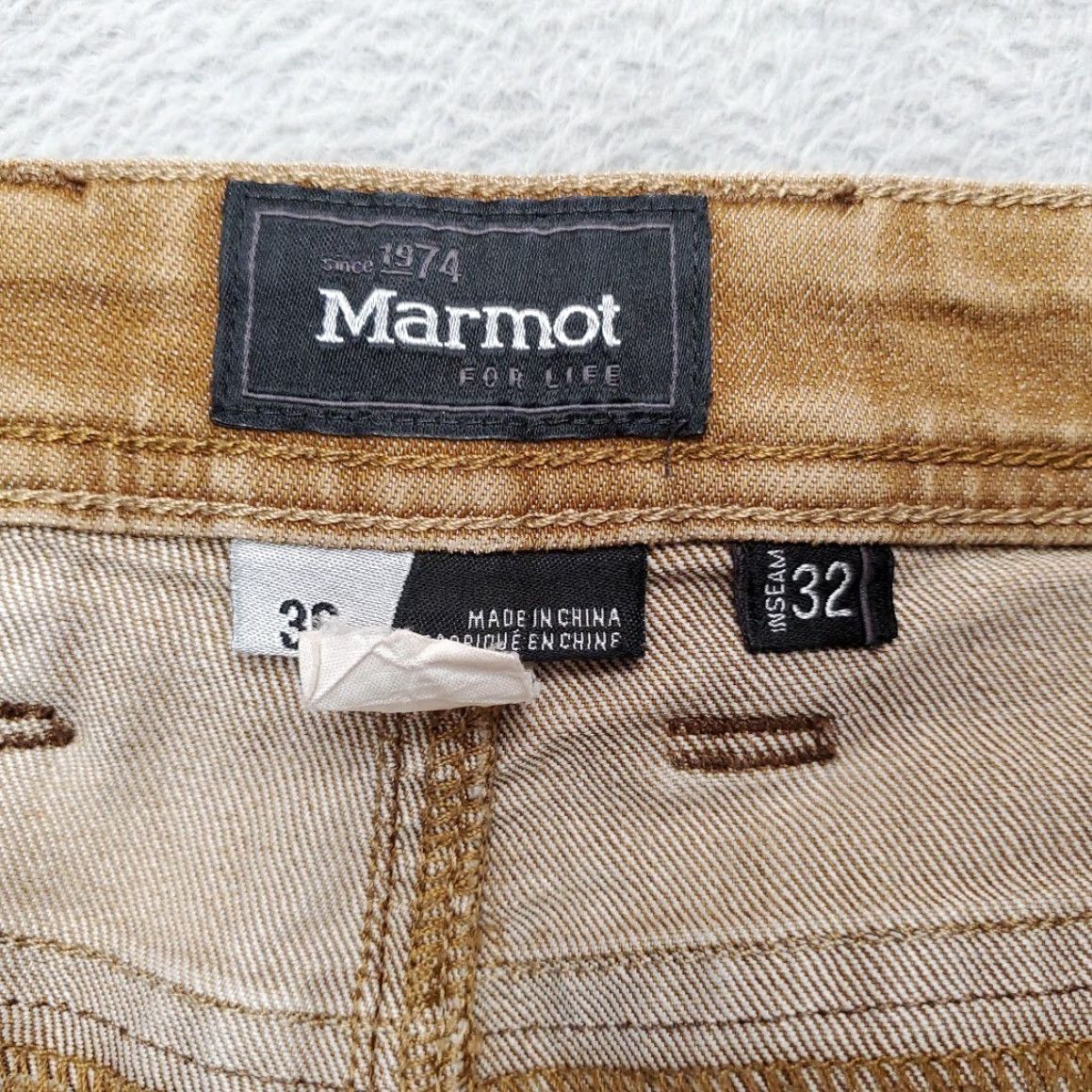Marmot Marmot Pants Mens 36x32 Flat Front Stretch Chino Brown Casual 5-Pocket Regular Jeans Style Size US 36 / EU 52 - 5 Thumbnail