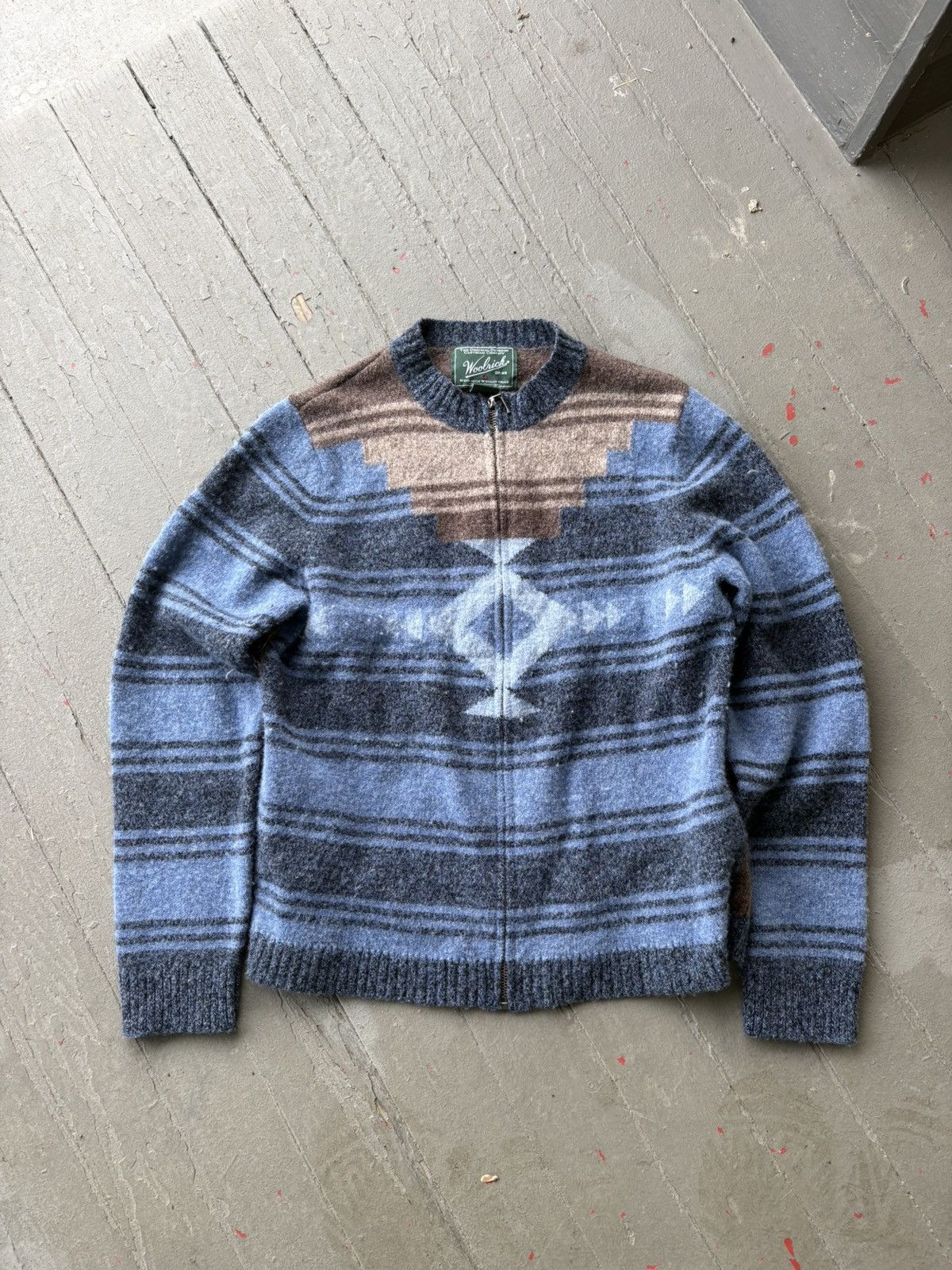 Woolrich Woolen Mills Vintage woolrich lambs wool zip up aztec sweater Size M / US 6-8 / IT 42-44 - 1 Thumbnail