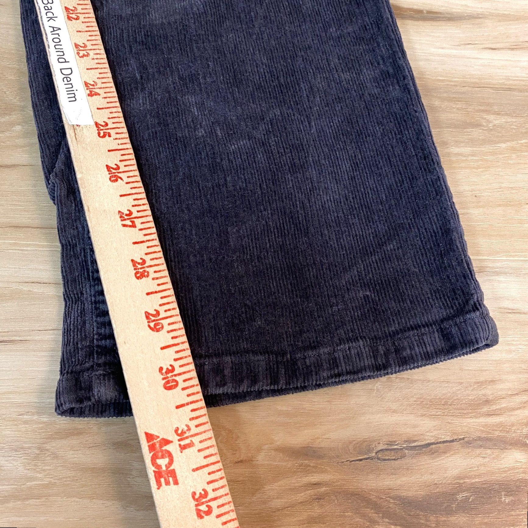 Vintage Bearbottom Corduroy Pants Dark Gray Mens XL 32 Inseam Elastic Waist Cotton Spandex Straight Front 5-Pocket Casual Fall Winter Size US 36 / EU 52 - 5 Thumbnail