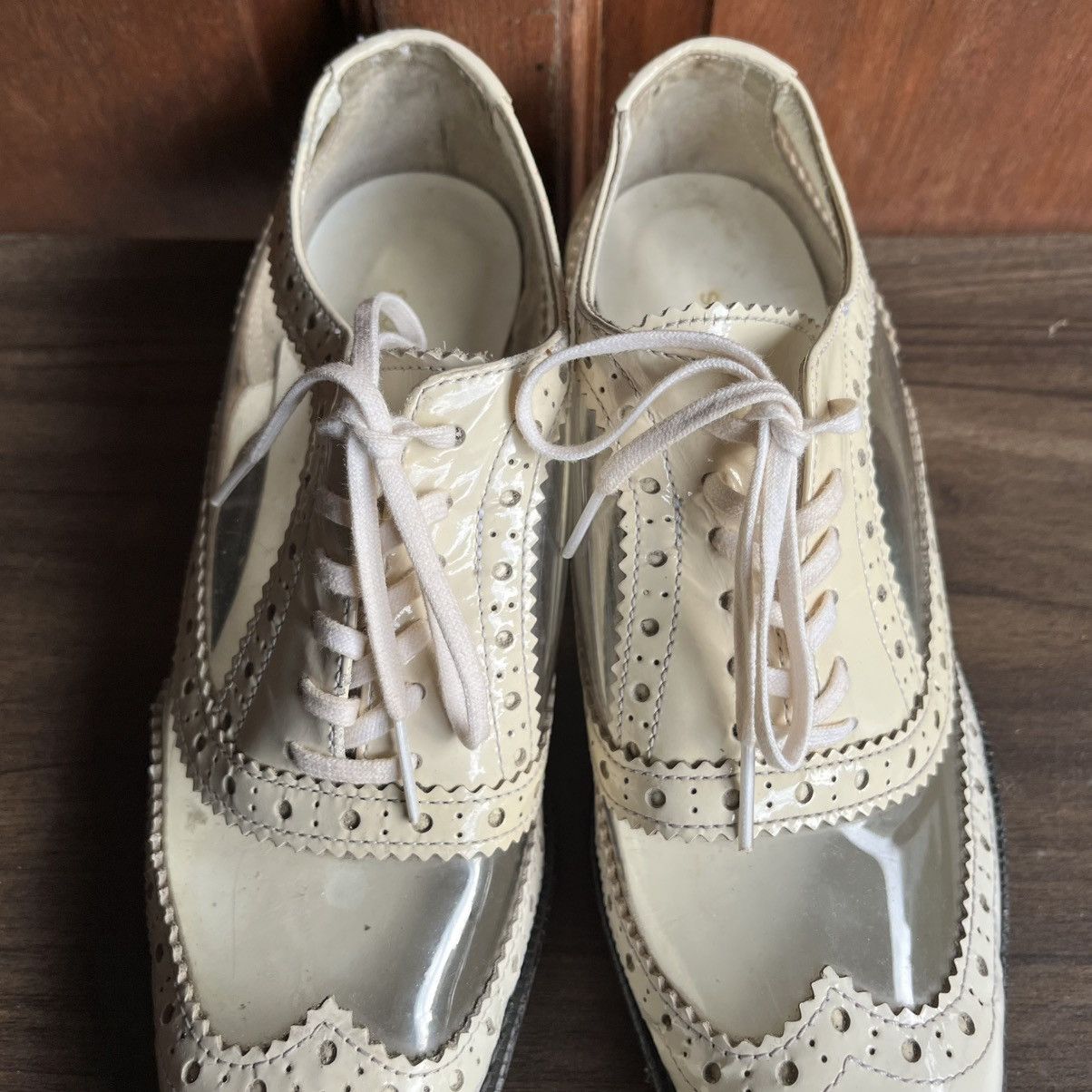 Comme des Garcons COMME DES GARCONS CLEAR WHITE PATENT OXFORD Size US 7 / IT 37 - 7 Thumbnail