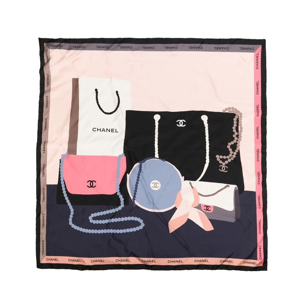 Chanel CHANEL Nude Classic Bag Print Silk Scarf Grailed