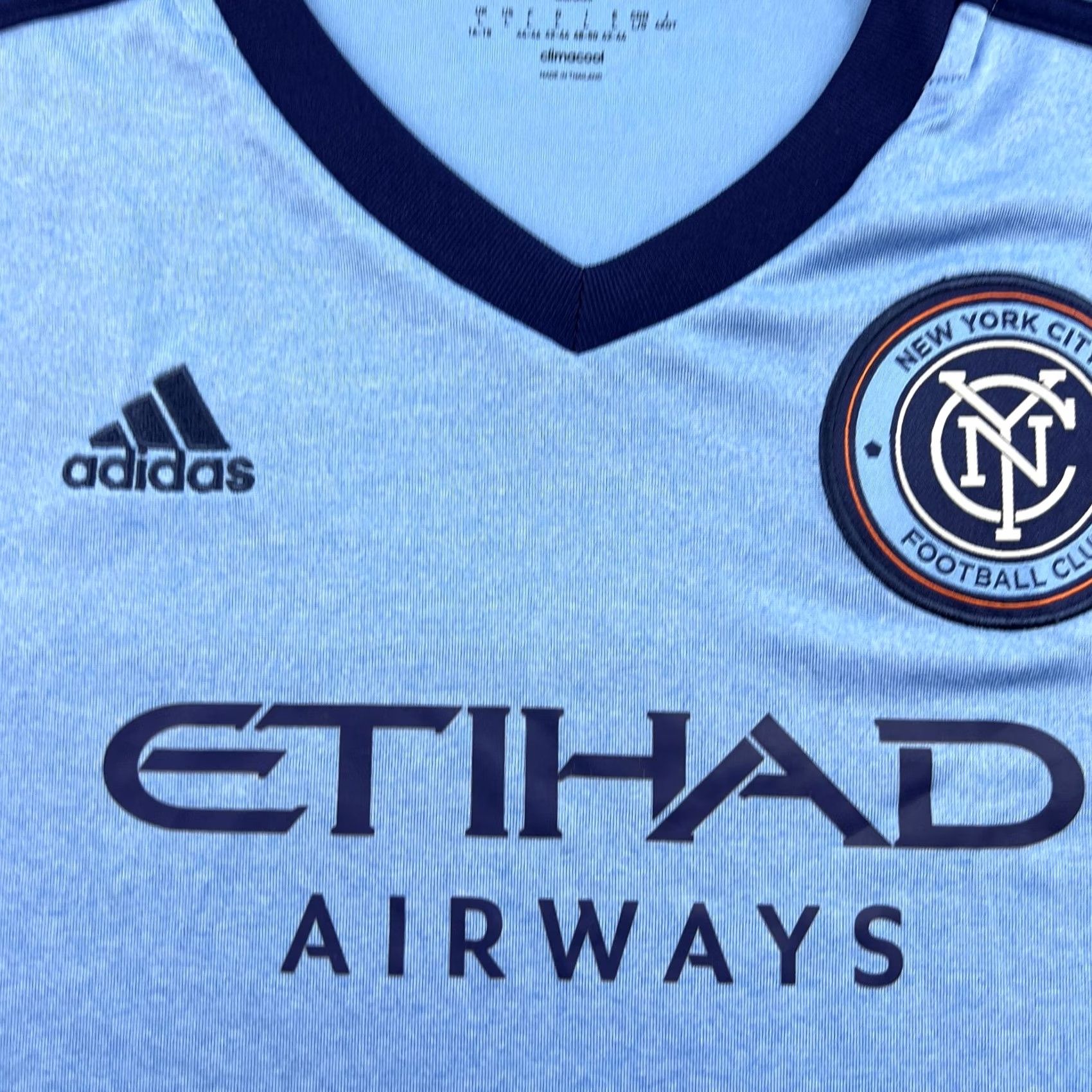 Adidas New York City FC Home Adidas Shirt Blue Womens Large Football Jersey Ladies L Short Sleeve Pullover Moisture Wicking Quick Dry T-Shirt Showcase Size L / US 10 / IT 46 - 4 Thumbnail