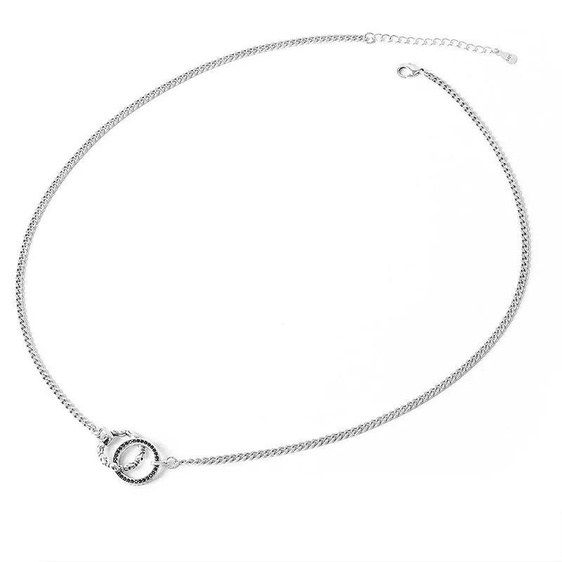 Vintage Skull Double Circle Necklace Size ONE SIZE - 4 Thumbnail