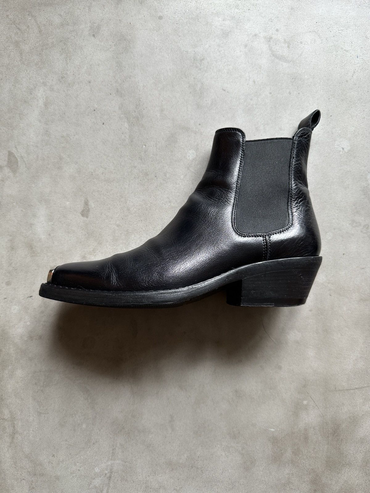 image of Calvin Klein 205W39Nyc x Raf Simons Calvin Klein 205W35Nyc Metal Toe Claire Boots in Black, Women's