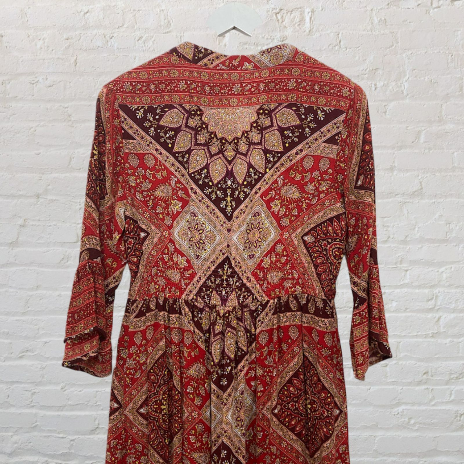 Other India Fashion Red Mandala Mini Dress M Size M / US 6-8 / IT 42-44 - 5 Thumbnail