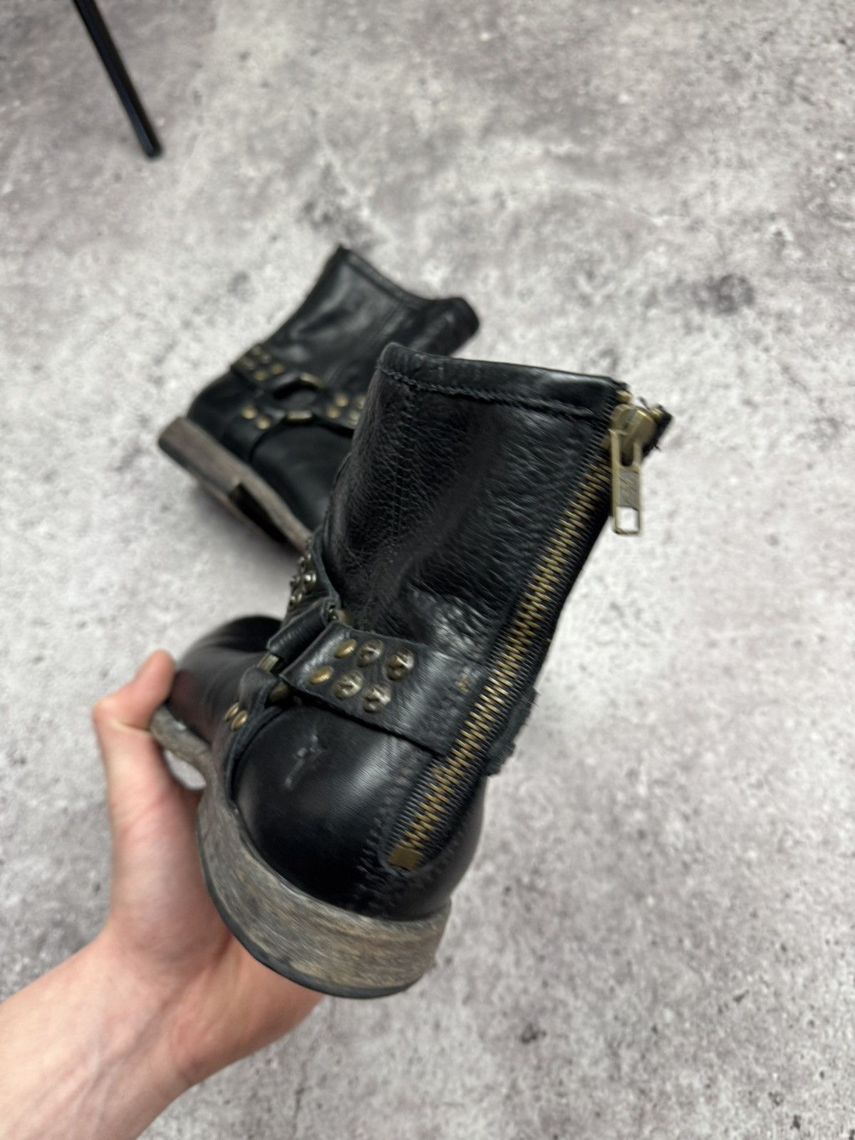 A.S.98 A.S 98 FRYE Vintage Leather Cowboy Boots Western shoes GUIDI Size US 7.5 / IT 37.5 - 7 Thumbnail
