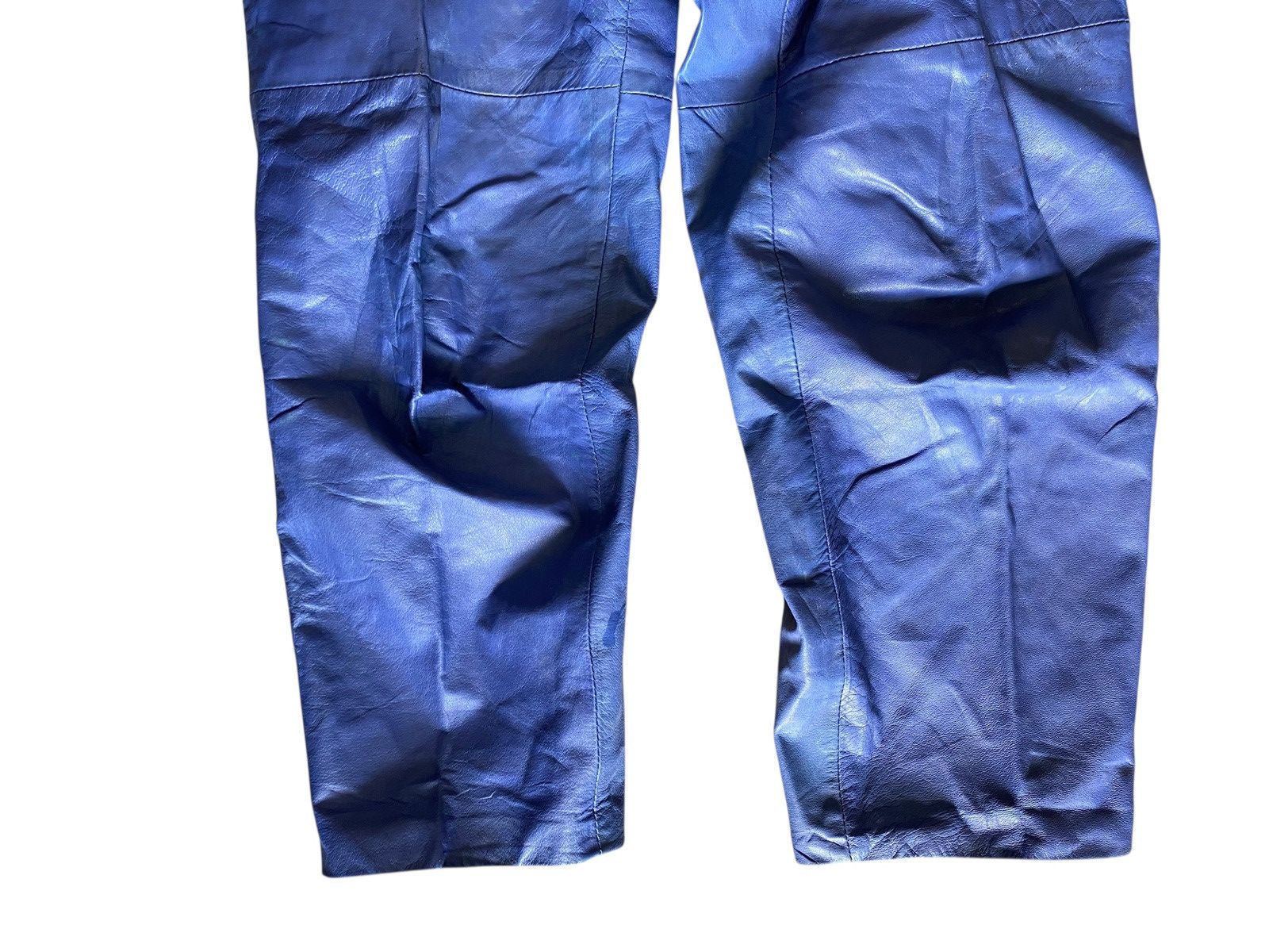 Genuine Leather Vtg Leather Pants 24 Size US 26 / EU 42 - 4 Thumbnail