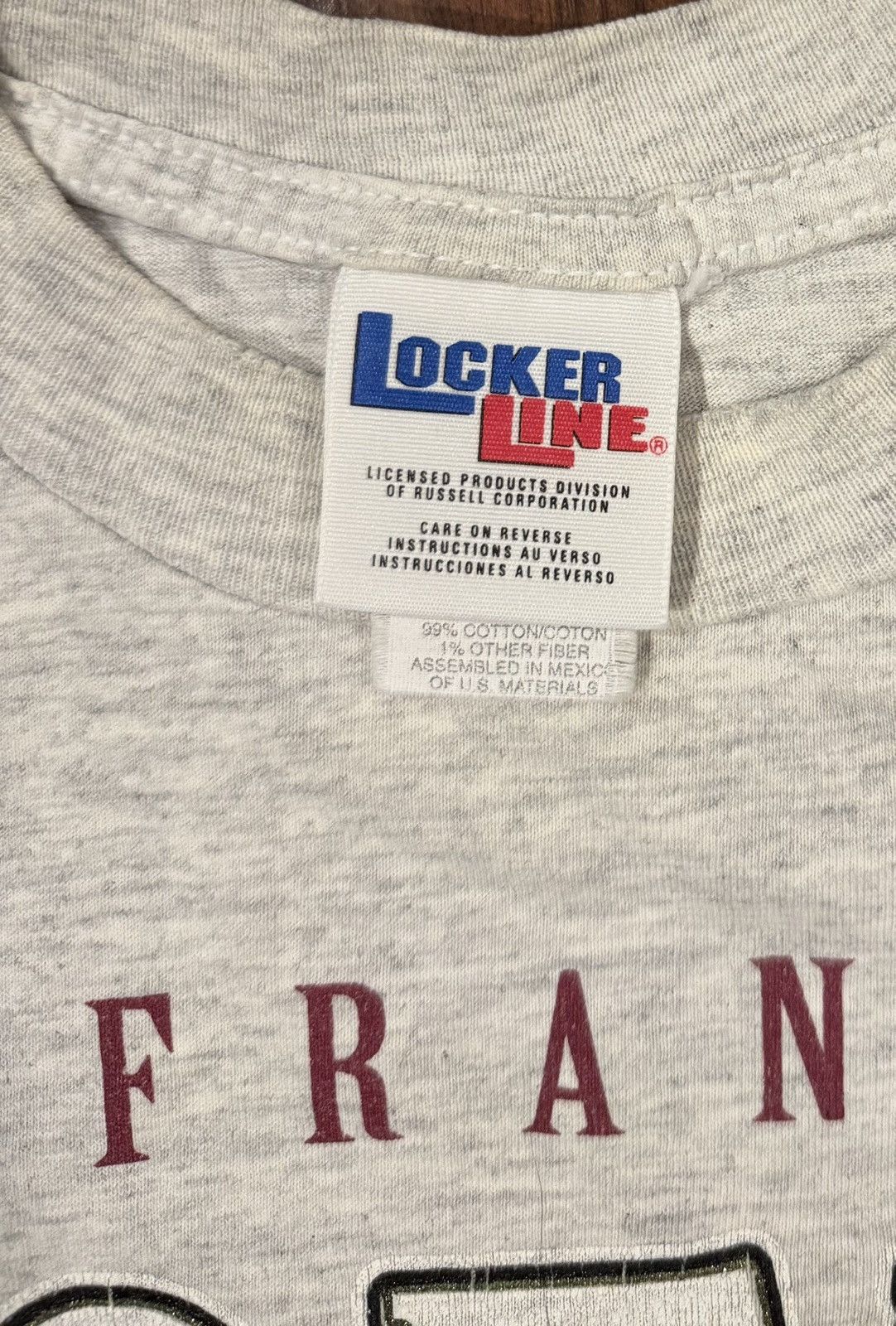 Russell Athletic Vintage 90s San Francisco 49ers NFL Tee Locker Line Russell Size US L / EU 52-54 / 3 - 3 Thumbnail