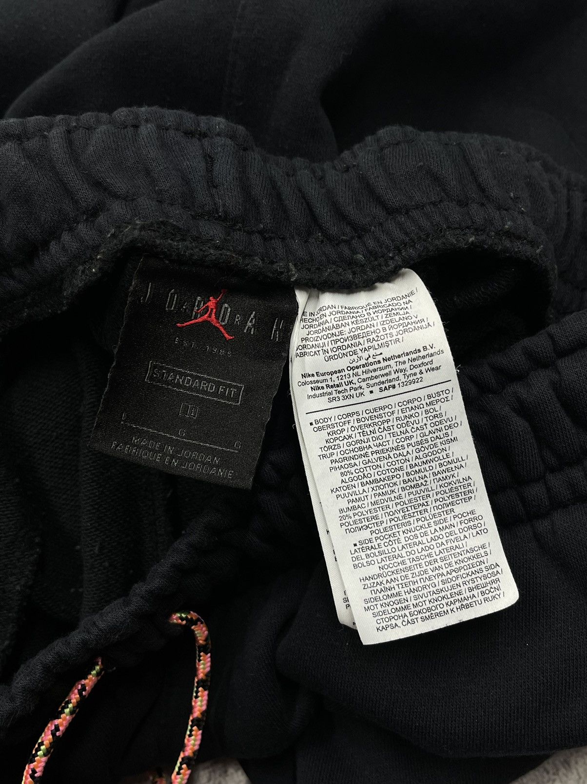 Jordan Brand Mens Nike Jordan Black Sweatpants Big Logo NBA Y2K ACG TN Size US 34 / EU 50 - 9 Thumbnail