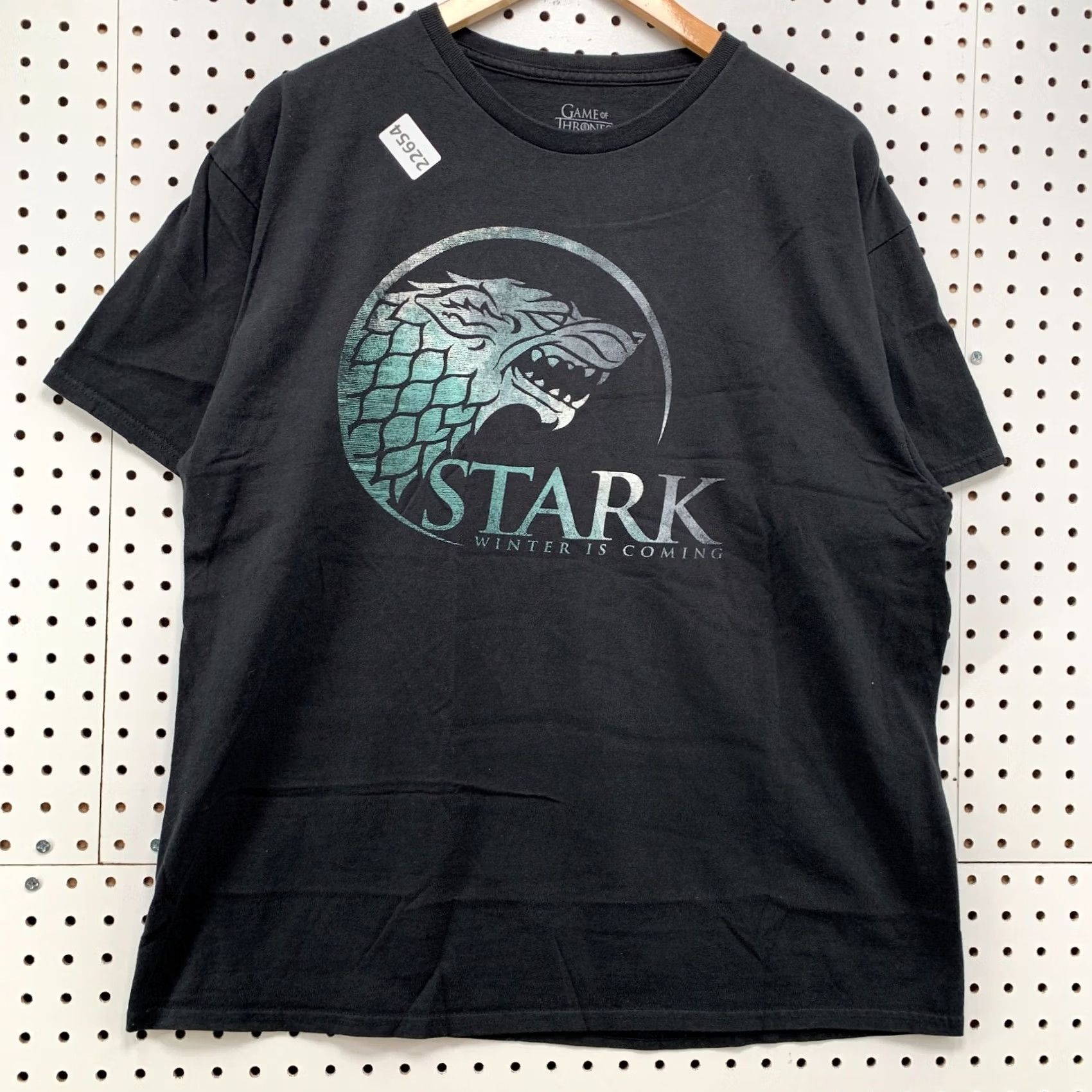 Vintage Games Of Thrones Shirt Black STARK Adult Large TV Show Promo TEE Size US L / EU 52-54 / 3 - 6 Thumbnail