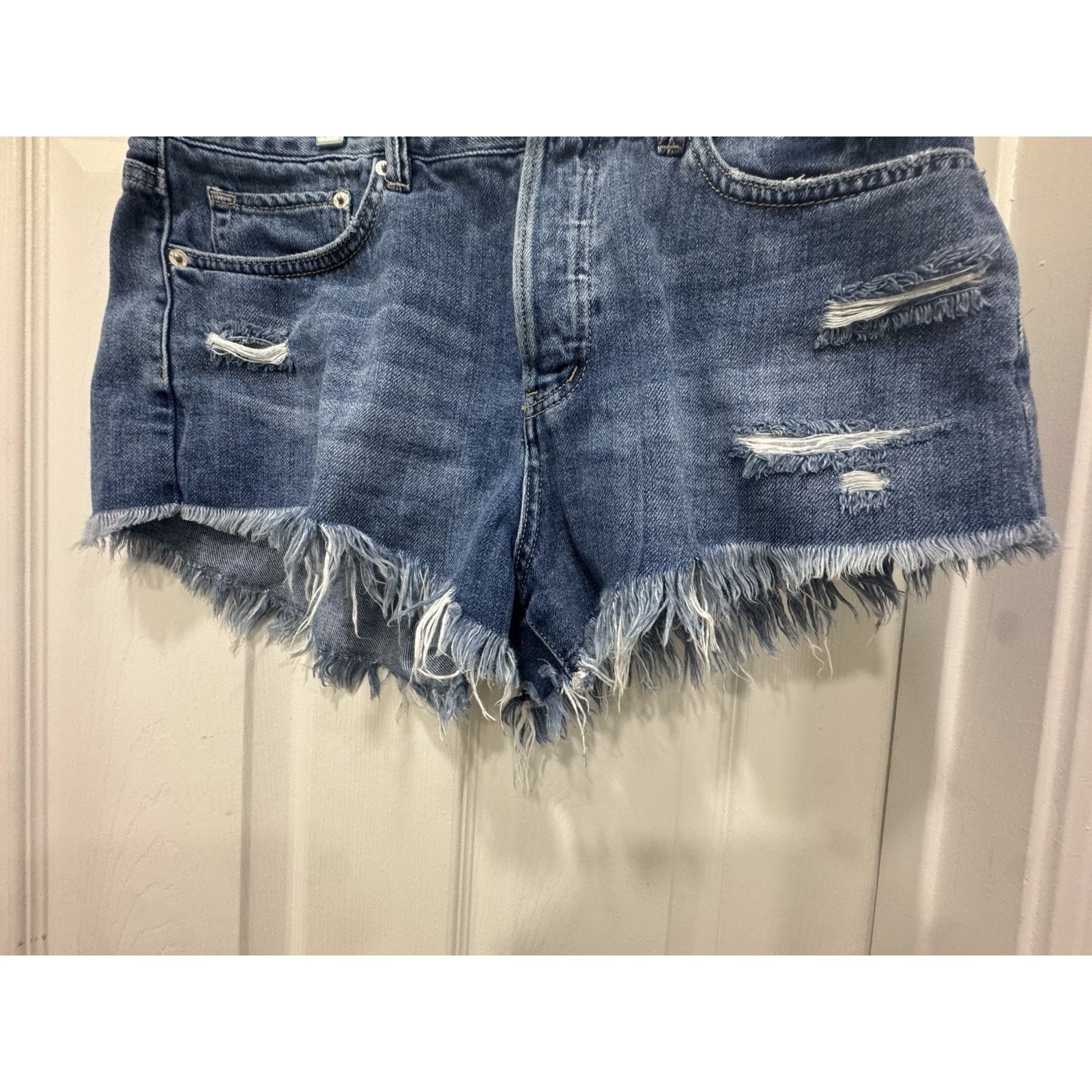 Free People Free People We The Free Cut Off Denim High Rise Short Size 29" - 2 Thumbnail