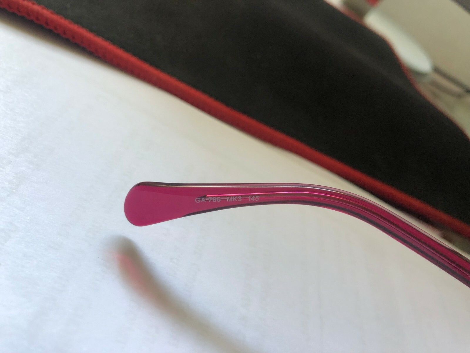 Giorgio Armani Giorgio Armani raspberry pink round demo eyeglass frame Size ONE SIZE - 7 Thumbnail