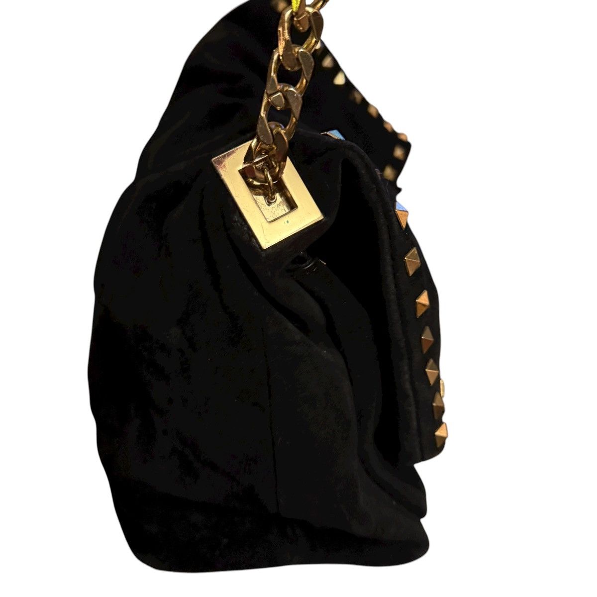 Zara Zara black suede stud detail chain strap bag Size ONE SIZE - 5 Thumbnail