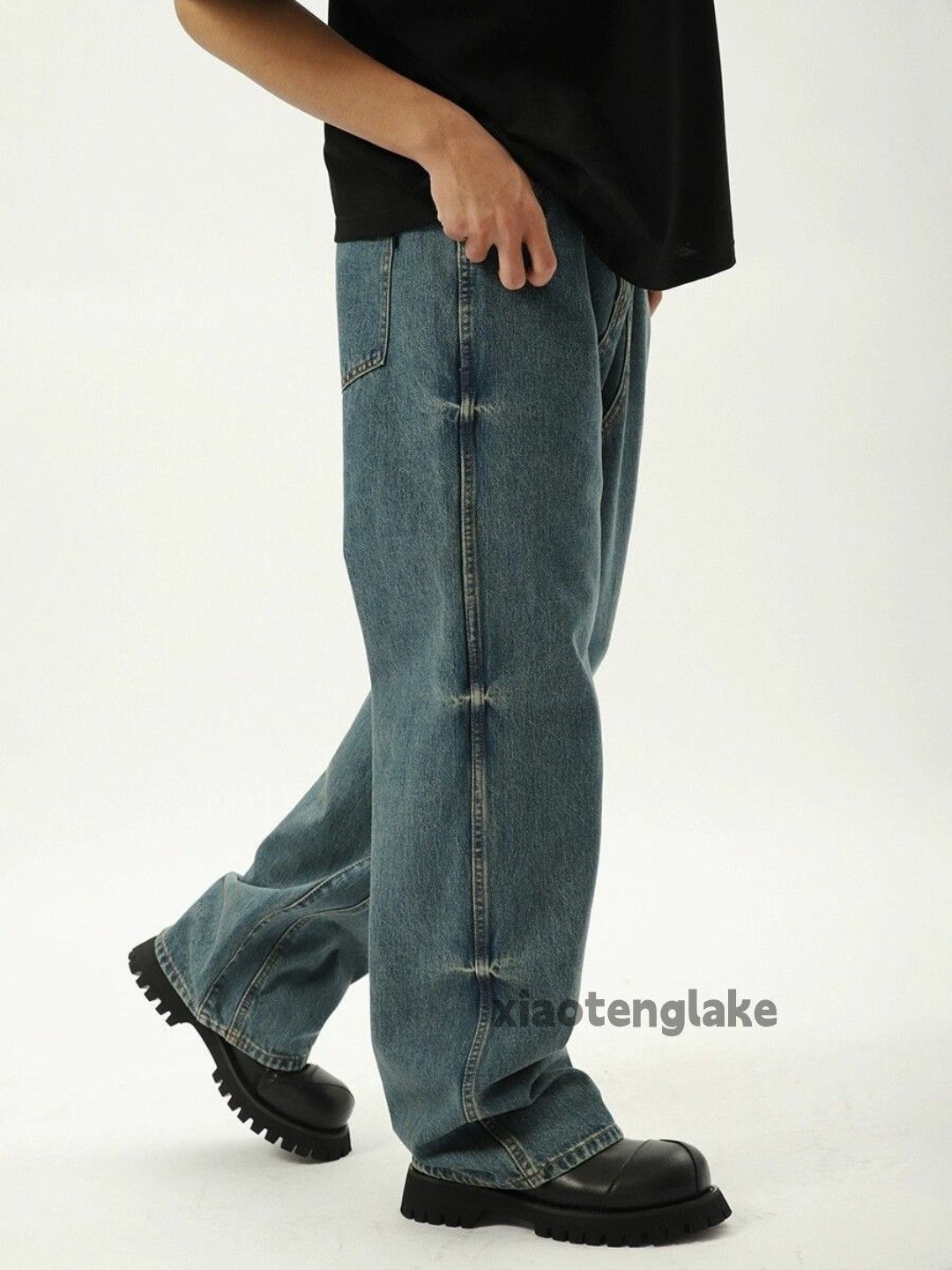 Designer × Japanese Brand × Vintage washed faded cleanfit yuppie loose carpenter jeans Size US 30 / EU 46 - 6 Thumbnail