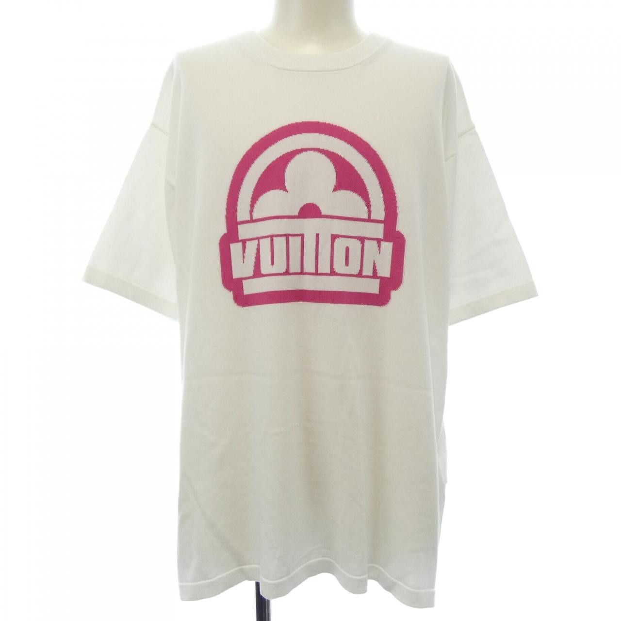 Louis Vuitton Louis Vuitton Louis Vuitton Cotton Short Sleeve Crewneck Cotton Knit Cotton Tops HPN30WHA0 DUTY FREE for USA Size ONE SIZE - 1 Thumbnail