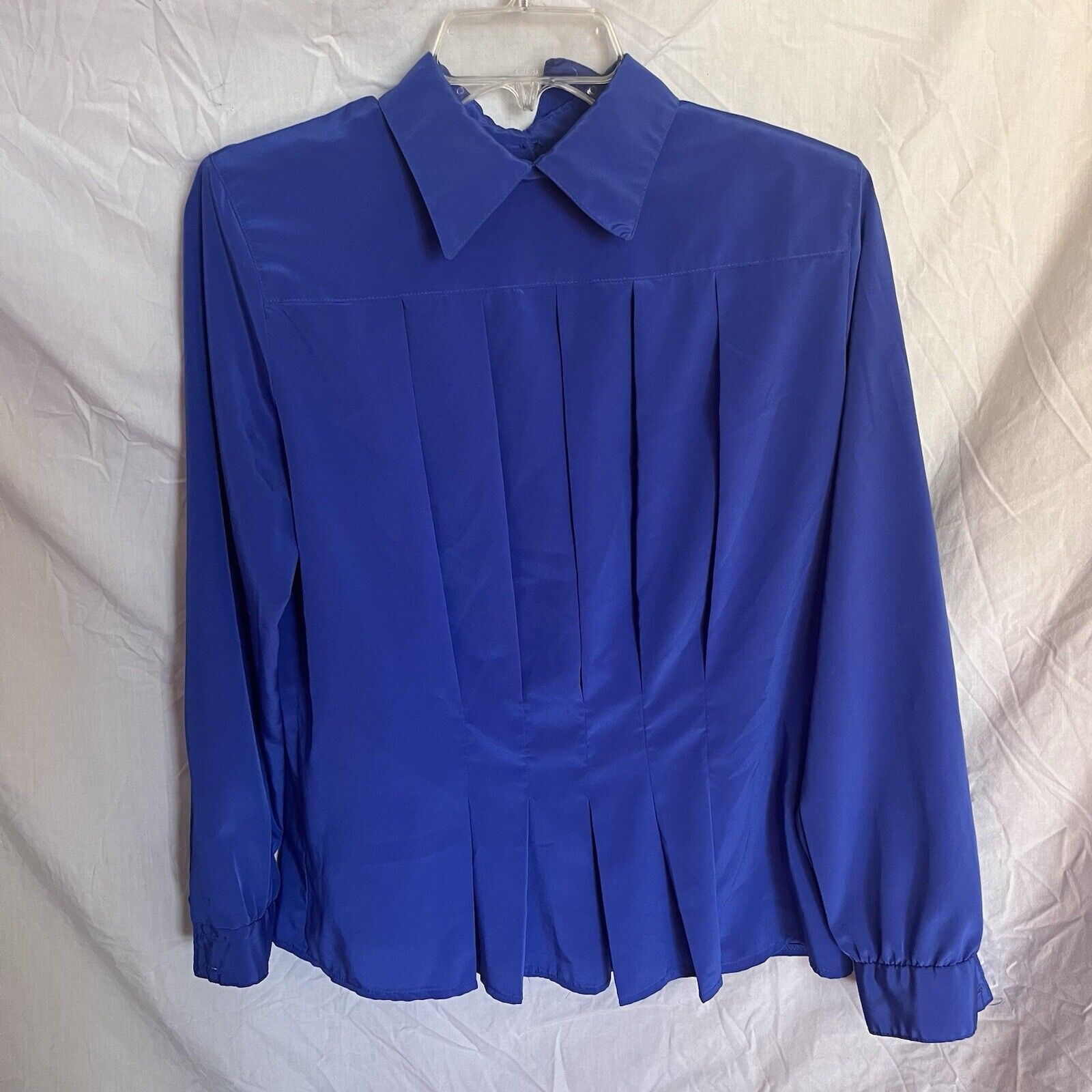 Other City Girl Vintage Button Back Pleated Collared Shirt Size M / US 6-8 / IT 42-44 - 1 Thumbnail