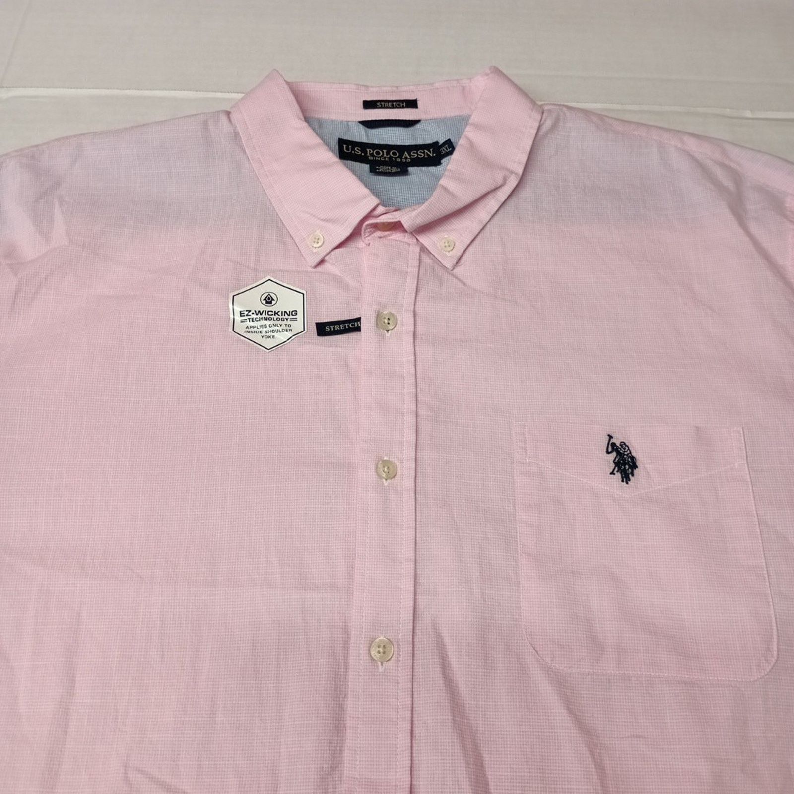 U.S. Polo Assn. U.S. Polo Assn. Button Woven Shirt Men's 3XL Pink Checkered Size US XXL / EU 58 / 5 - 3 Thumbnail