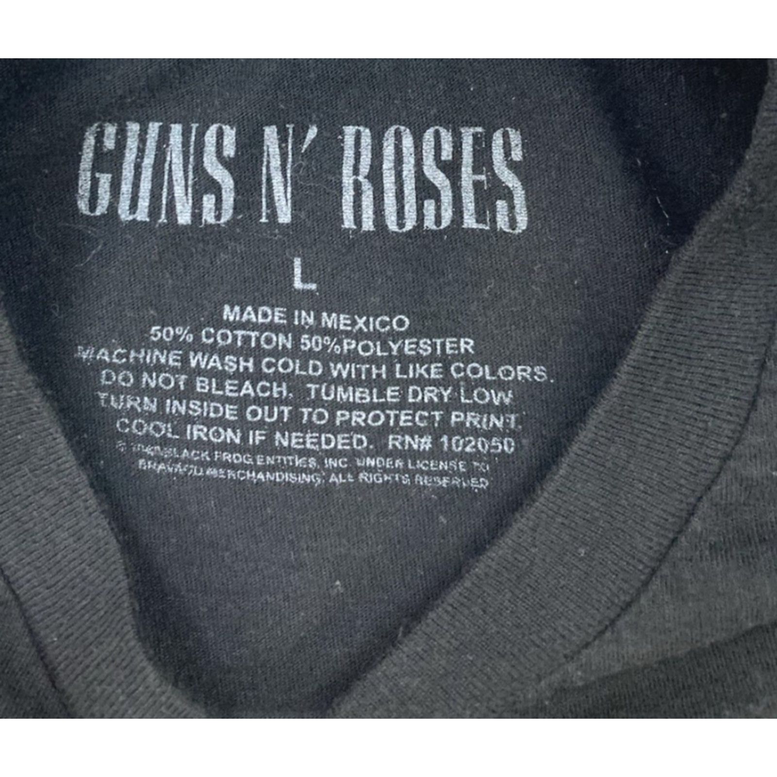 Vintage Guns N' Roses Logo Retro Graphic T-shirt Men Large Black Music Cotton Blend Shirt Size US L / EU 52-54 / 3 - 4 Thumbnail