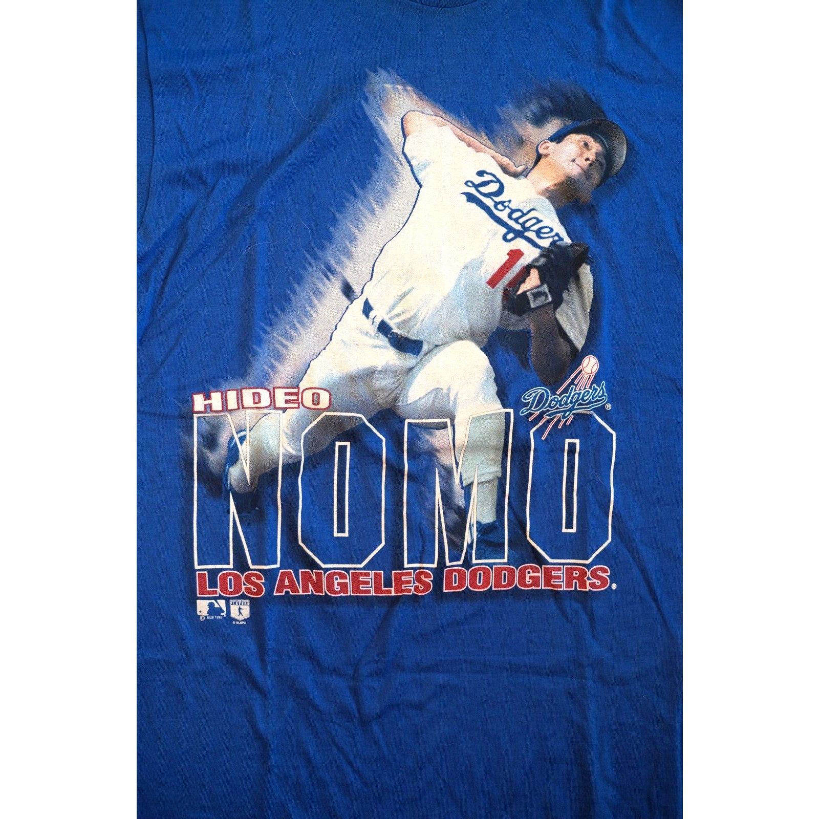Salem Sportswear Vintage 90s Salem Sportswear Hideo Nomo Dodgers Tee Large Size US L / EU 52-54 / 3 - 3 Thumbnail