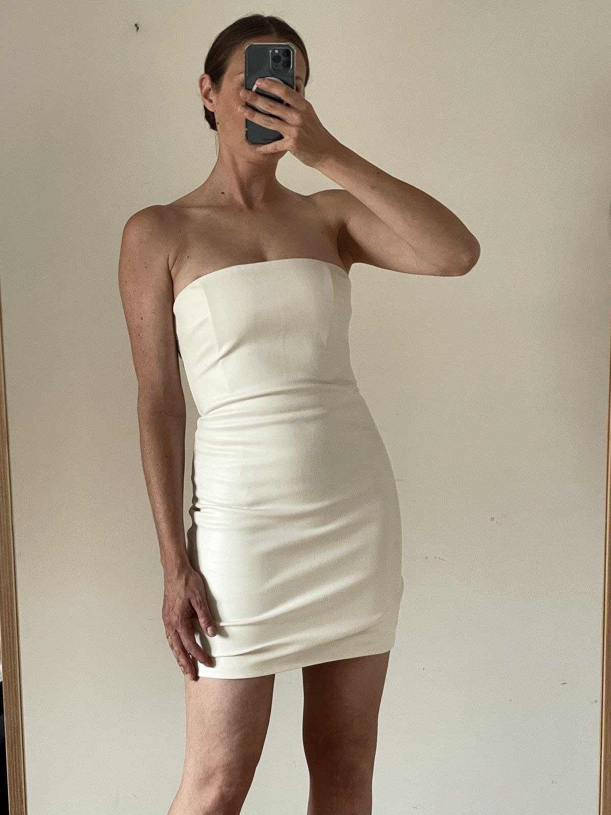 Other Jan Moore Maison Faux Leather Strapless Mini Dress RRP €265 Size XS / US 0-2 / IT 36-38 - 1 Thumbnail
