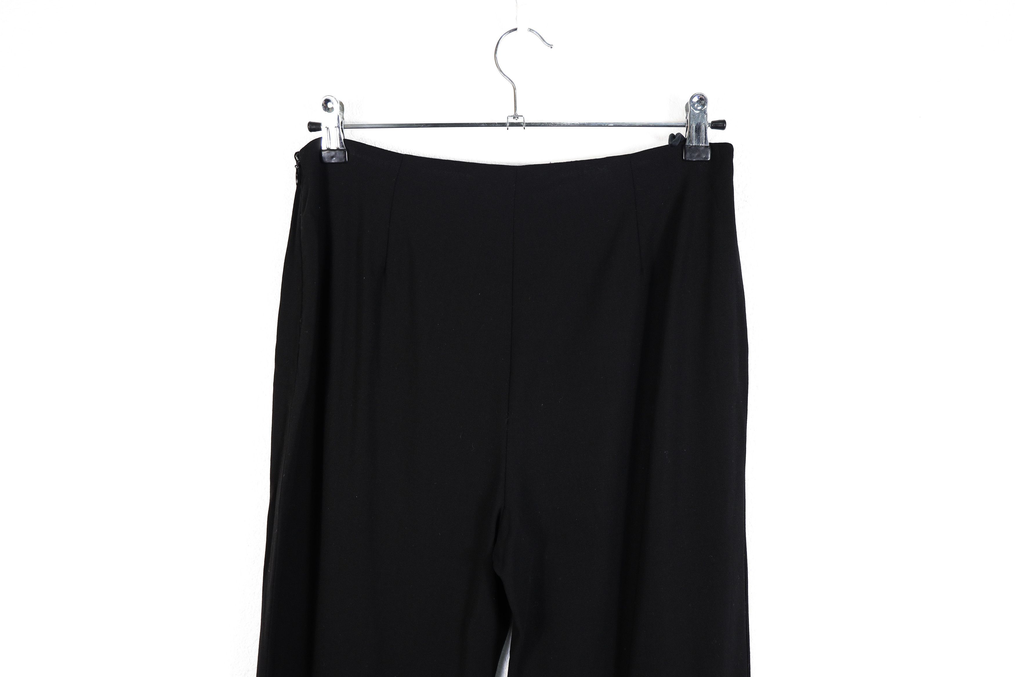 Polo Ralph Lauren × Ralph Lauren Purple Label Womens Ralph Lauren Purple Label Black Wool Pants Trousers Size 32" / US 10 / IT 46 - 9 Thumbnail