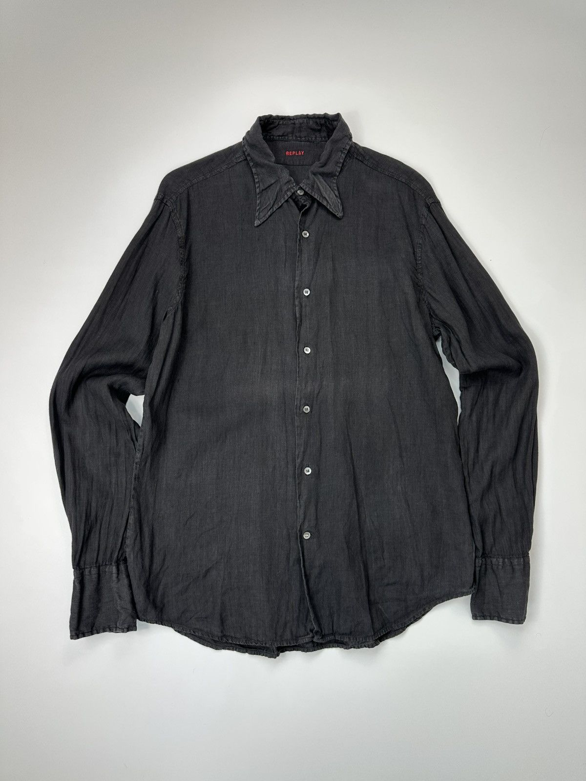 Replay Replay Casual Shirt Gray Men's XL Size Size US XL / EU 56 / 4 - 1 Thumbnail
