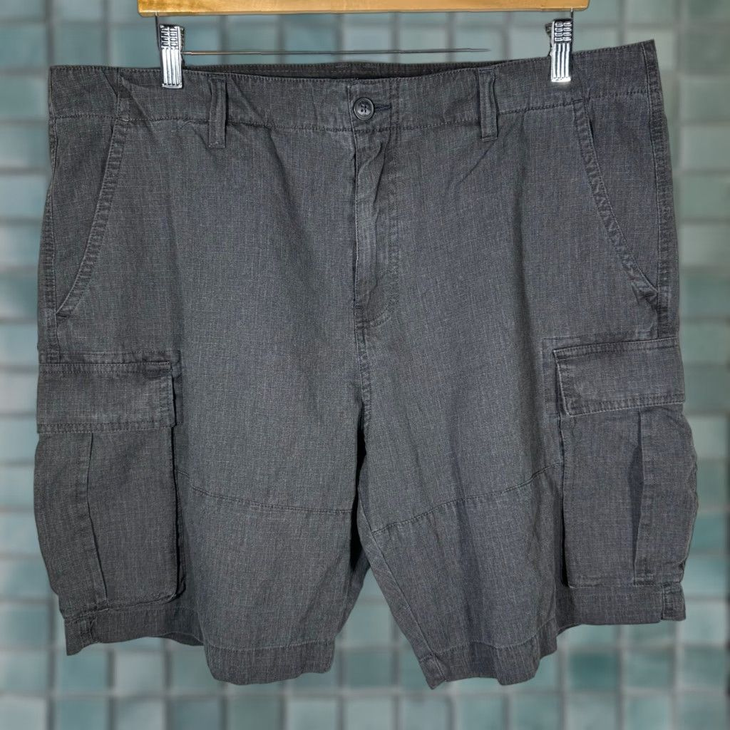 Lucky Brand Lucky Brand Mens Cargo Shorts 38 Charcoal Gray Ripstop Utility Drawstring Waist Cargo Pocket Casual Shorts Mens Size US 38 / EU 54 - 1 Thumbnail