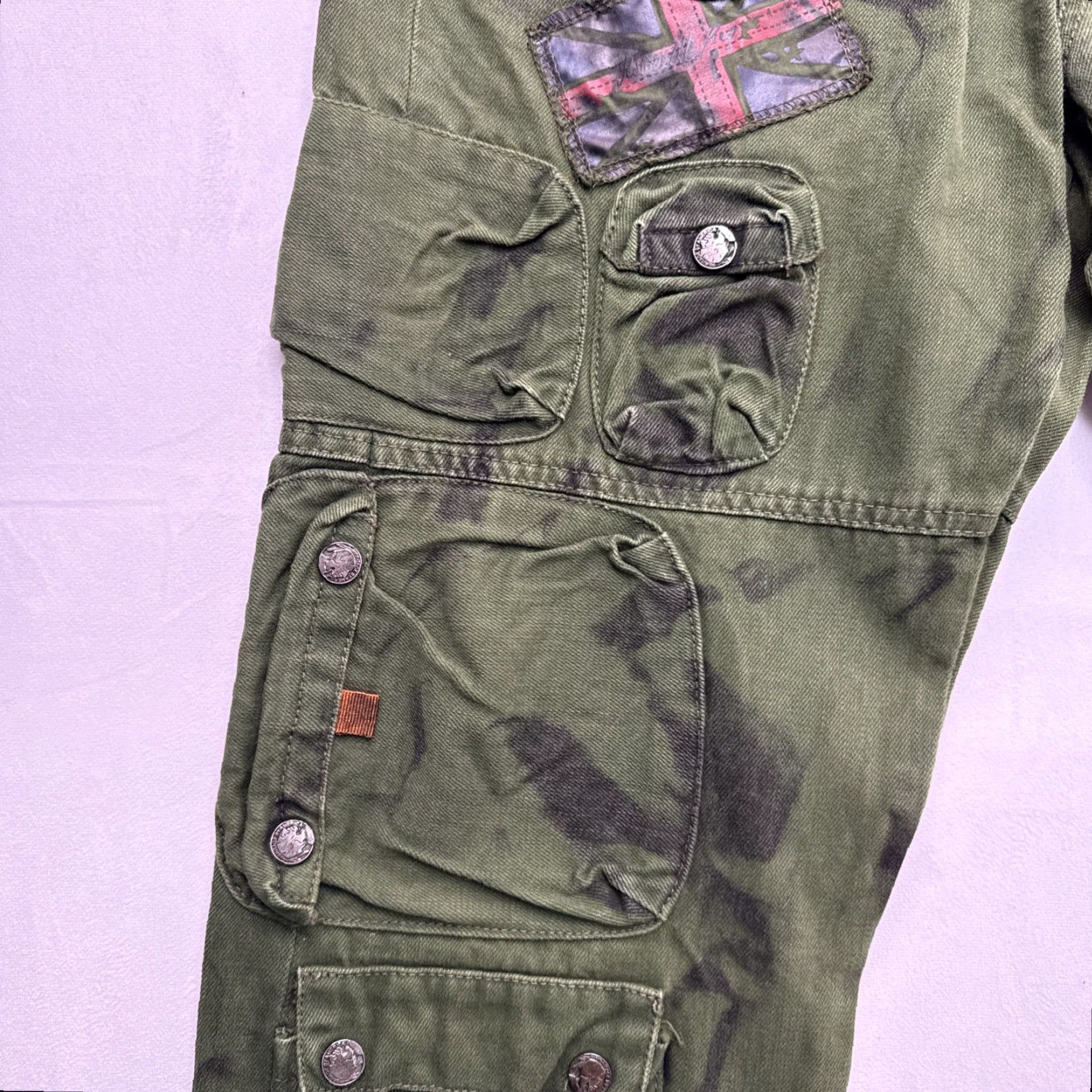 Vintage VINTAGE The Heritage by America Denim Distillery 1776 Cargo Jeans Button Fly 32x32 Size US 32 / EU 48 - 4 Thumbnail