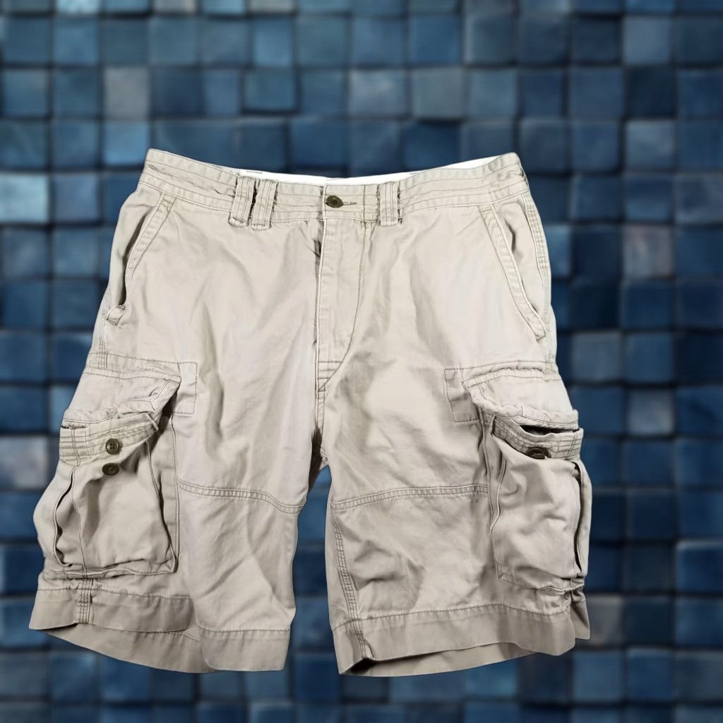Polo Ralph Lauren VINTAGE Polo Ralph Lauren Cargo Shorts Men 34 Khaki Beige Cotton 11" Inseam Classic Chino Utility Mens Size US S / EU 44-46 / 1 - 1 Thumbnail