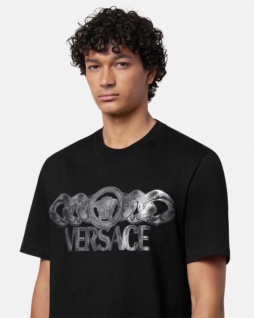Versace o1s22i1n0125 Crewneck T-Shirt in Black Size US XL / EU 56 / 4 - 3 Thumbnail