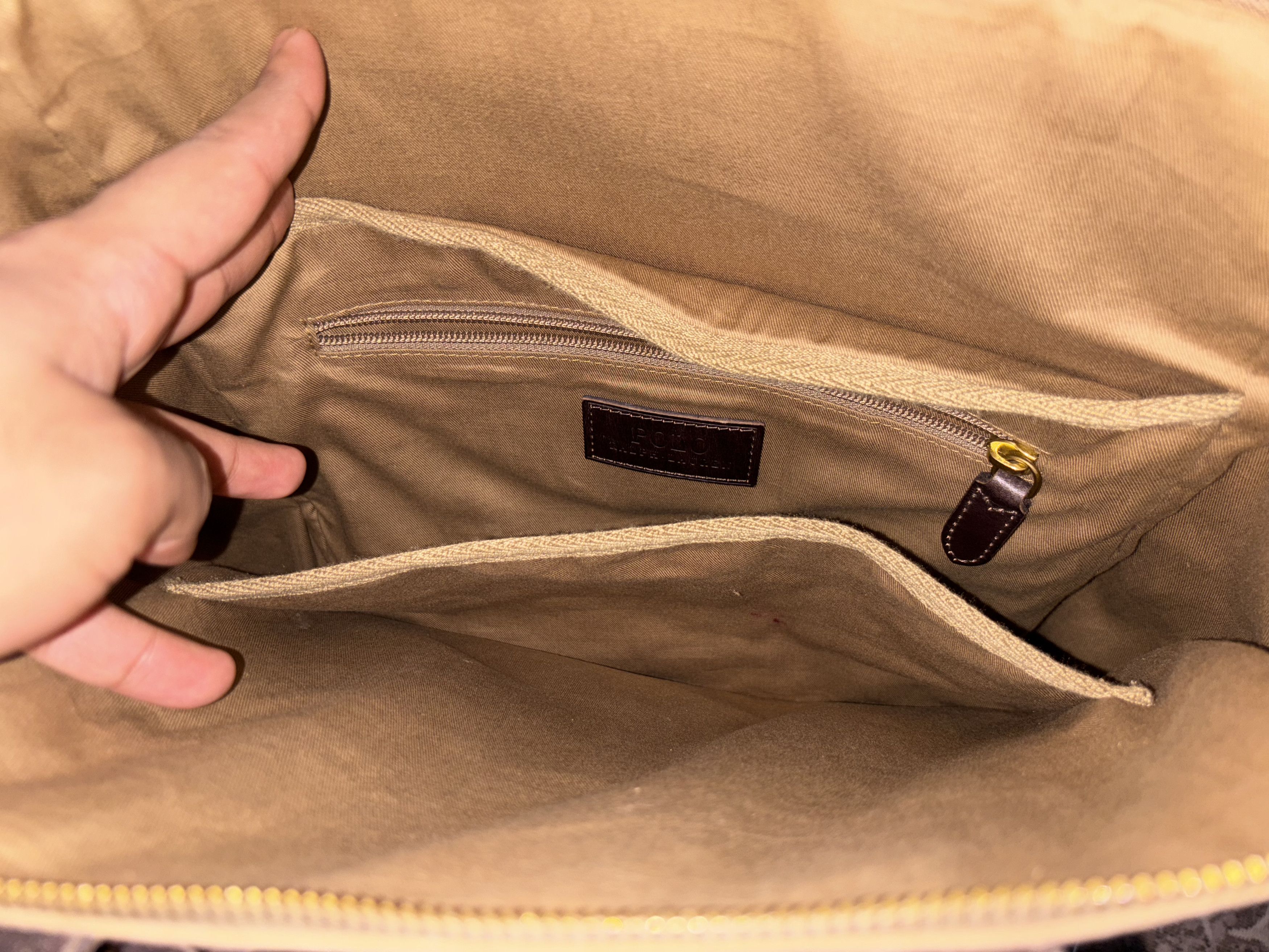 Polo Ralph Lauren POLO RALPH LAUREN canvas - leather trim oversized tote bag Size ONE SIZE - 8 Thumbnail