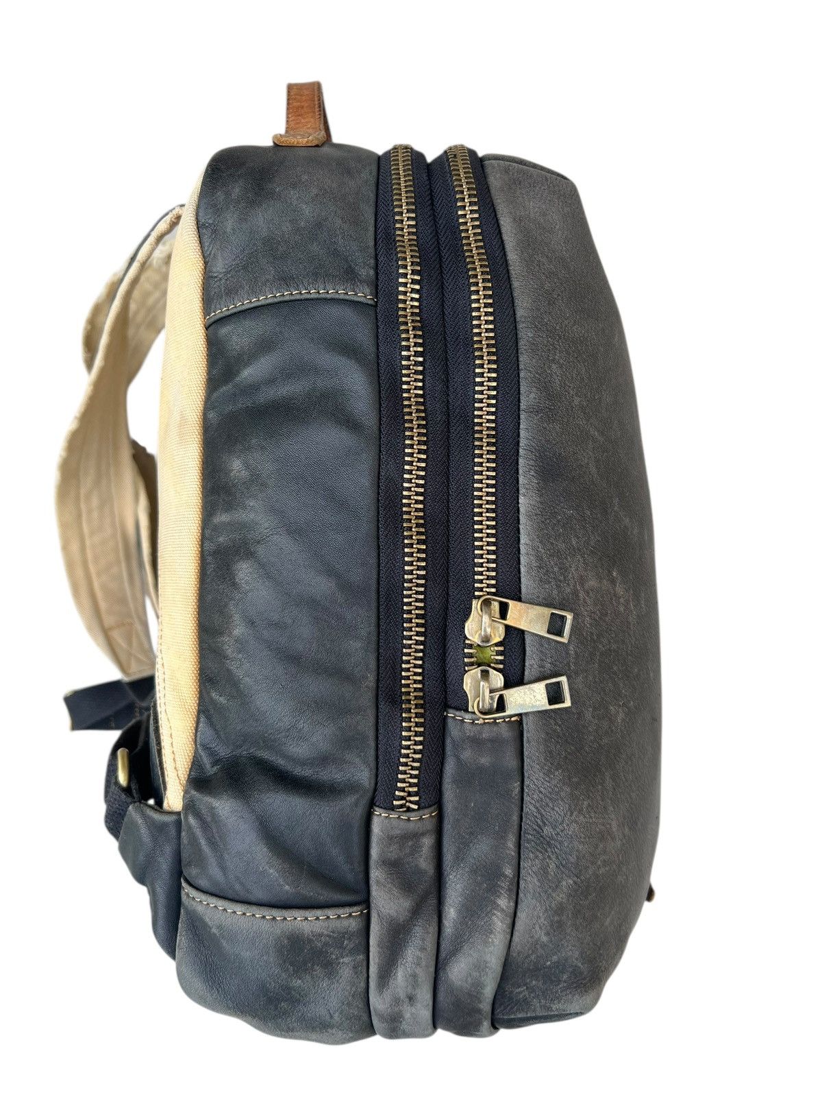 Leather Zeldner Japan Distressed Patina Leather Backpack Bag Size ONE SIZE - 13 Thumbnail