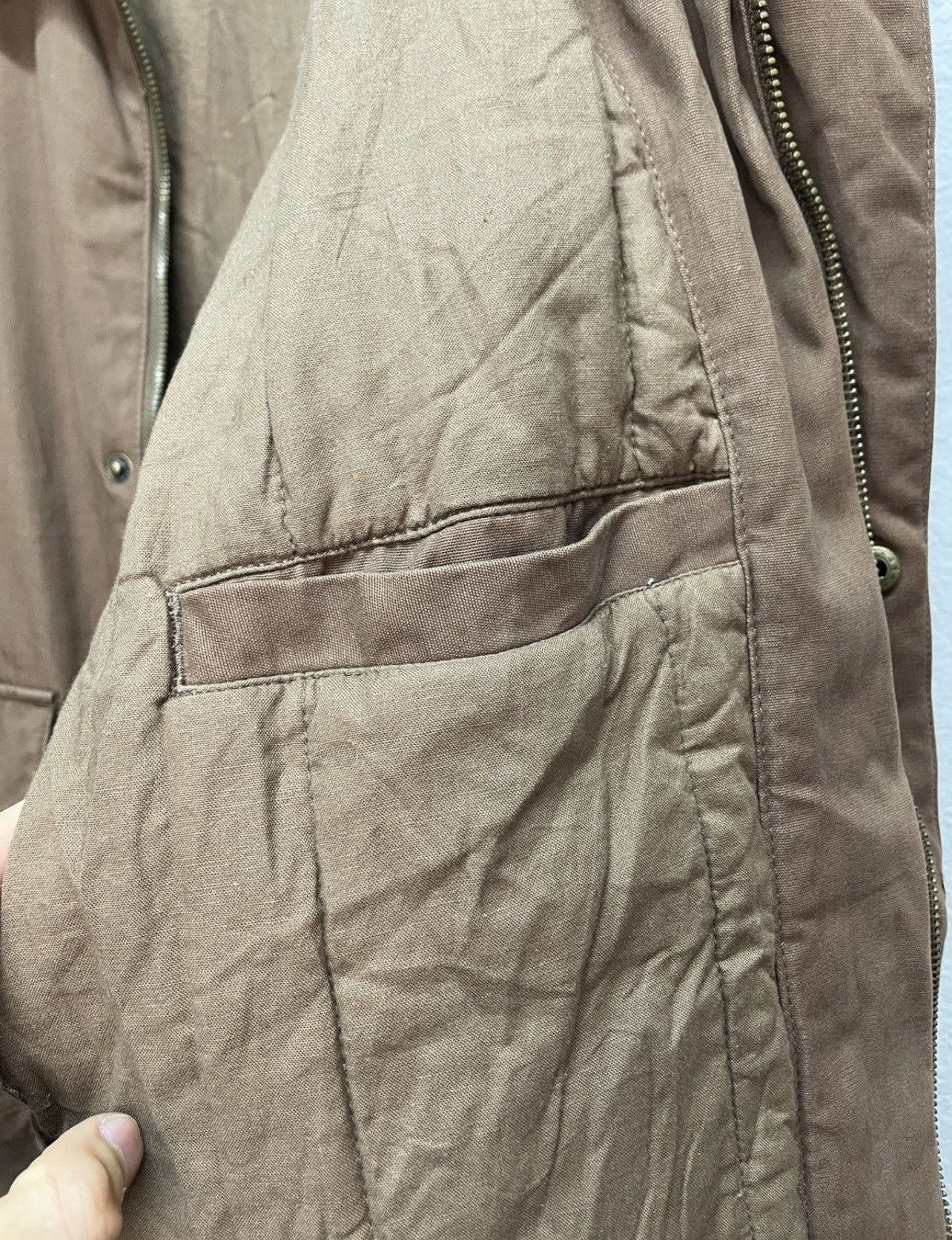 Schott Vintage y2k Avirex Vibe Cabelas Brown Nylon Leather Jacket Size US XL / EU 56 / 4 - 16 Thumbnail