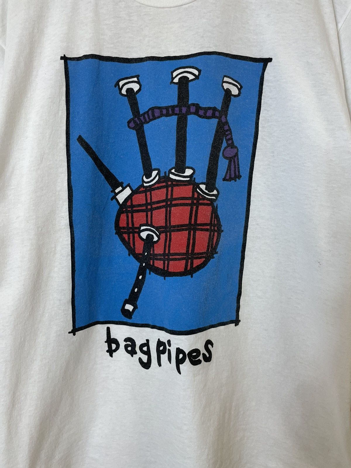Vintage 1990s Pop Art ”Bagpipes” T-Shirt - M