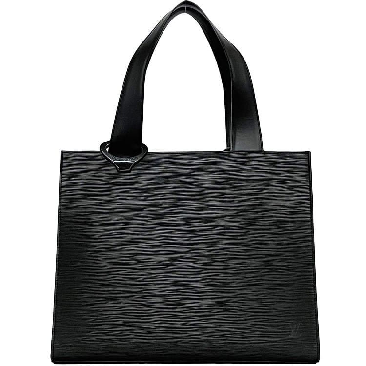 Louis Vuitton Tote Bag Black Leather, Women's