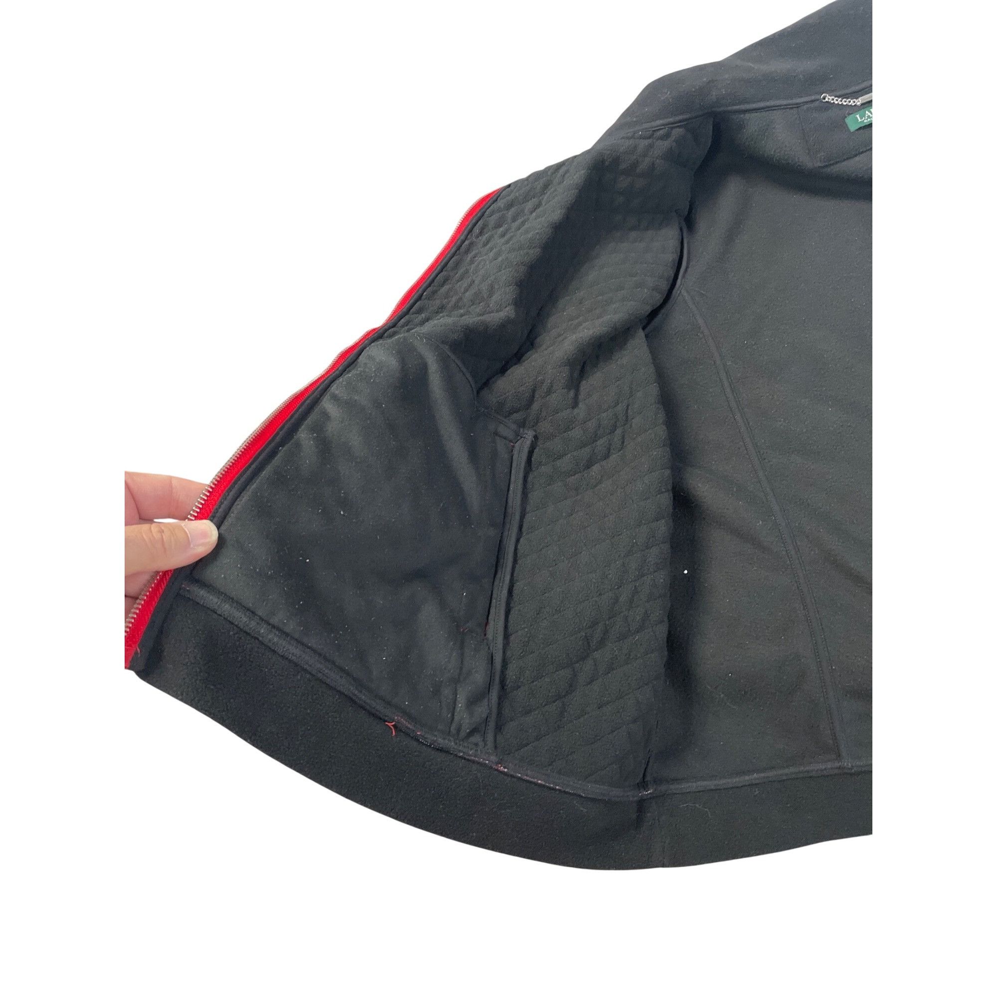 Lauren Ralph Lauren Lauren Ralph Lauren Womens Black Red Diamond Quilted Zip Fle Size 3XL / US 20-22 - 14 Thumbnail