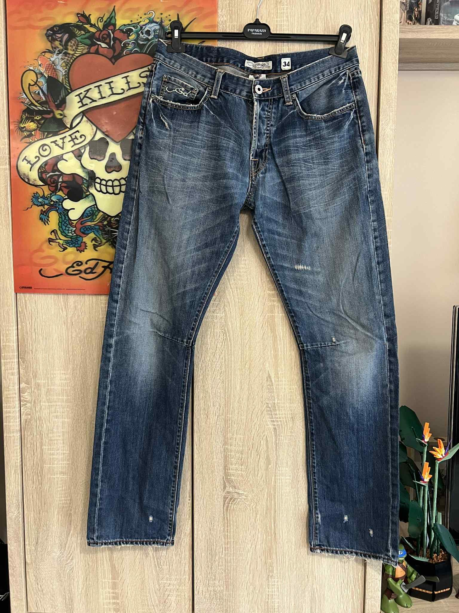 Ed Hardy Ed Hardy denim pants vintage avant-garde Size US 34 / EU 50 - 9 Thumbnail