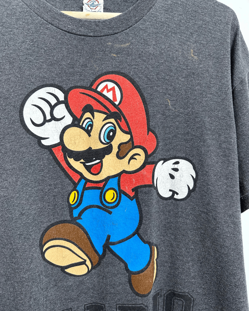 Nintendo Vintage Delta Pro Weight Nintendo Mario Gray T-Shirt Size XL Size US XL / EU 56 / 4 - 5 Thumbnail