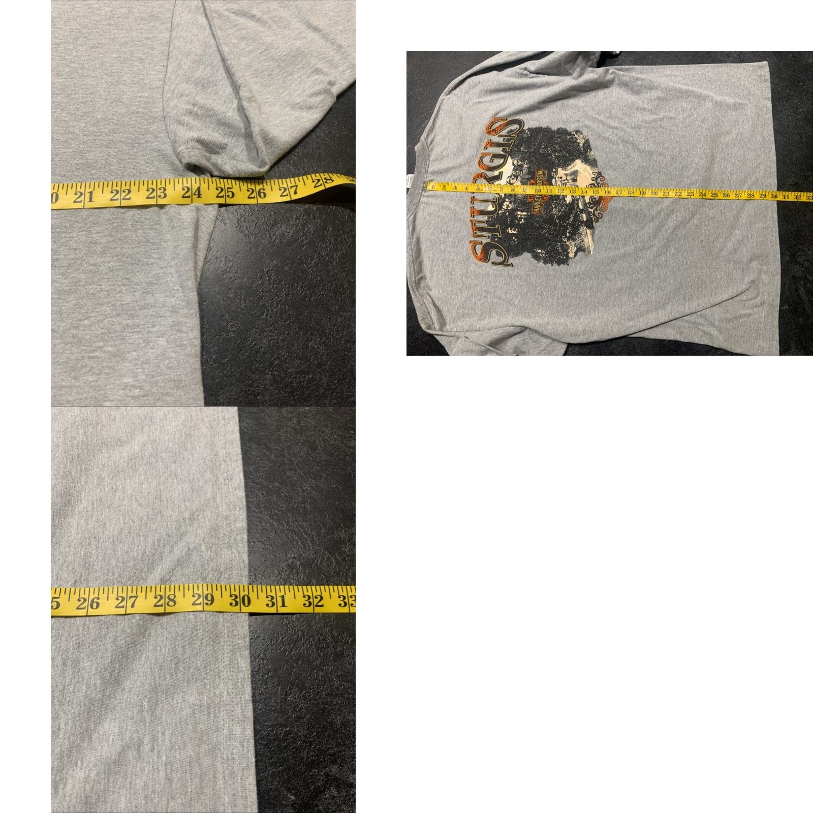 Harley Davidson Harley-Davidson T-Shirt Men 2XL Long Sleeve Gray Double-Sided Biker Motorcycle Rally Size US XXL / EU 58 / 5 - 8 Thumbnail