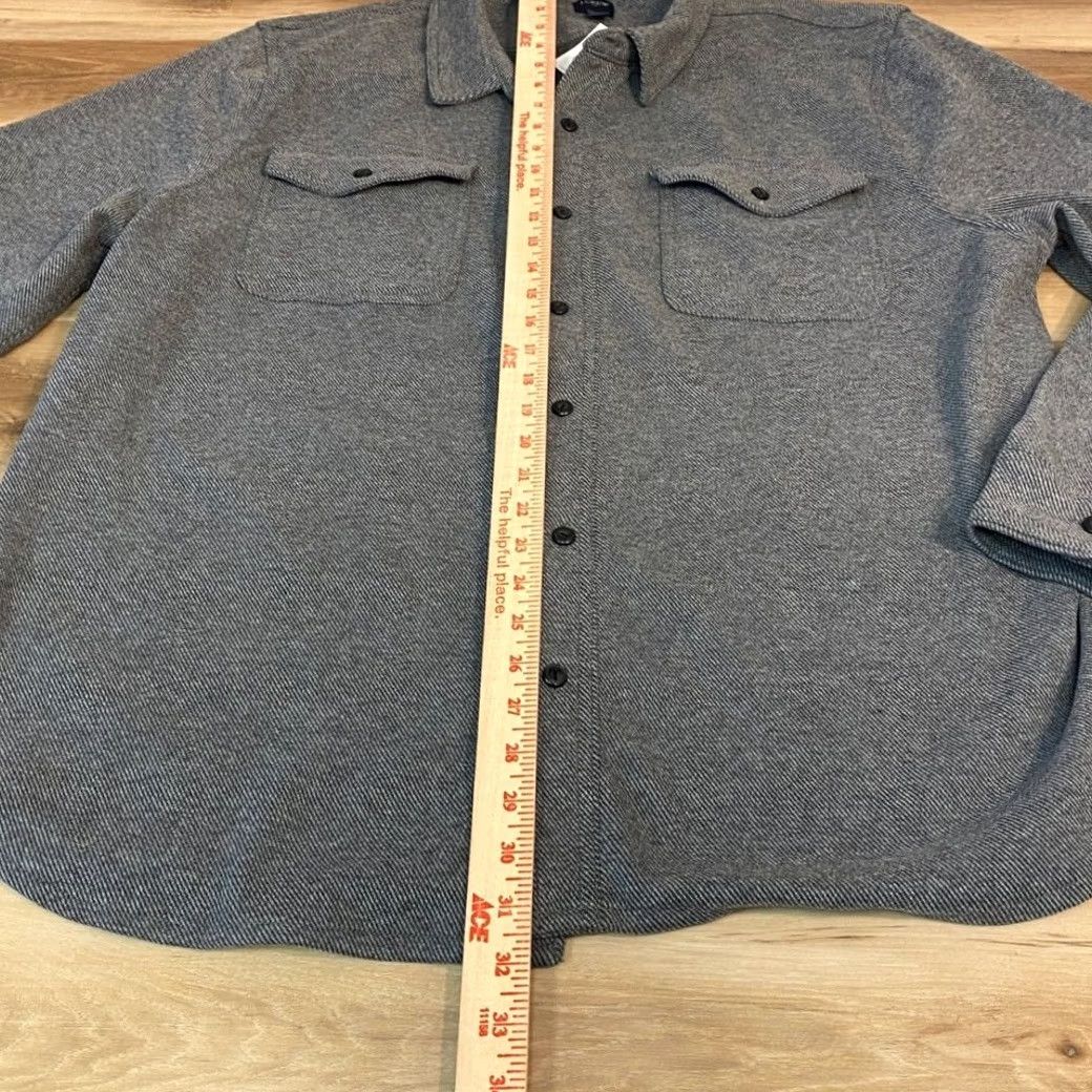 J.Crew VINTAGE J.Crew Mens Workshirt Long Sleeve XXL Gray Herringbone Button-Down Shirt Size US XXL / EU 58 / 5 - 5 Thumbnail
